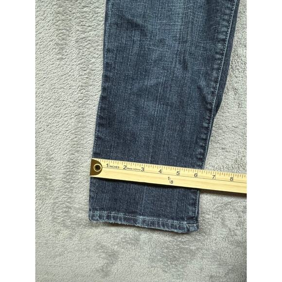 Kut From The Kloth Jeans Straight Loose Fitting Blue Denim Embroidered Size 2 - Picture 7 of 7